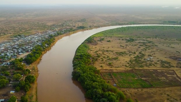 The Omo river.