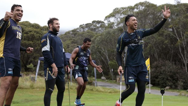 The Brumbies hope to re-sign Christian Lealiifano, right.