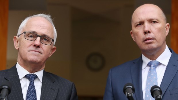 Not an admission of liability: Prime Minister Malcolm Turnbull and Immigration Minister Peter Dutton.