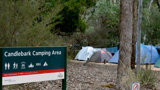 Candlebark Campground in Lake Eildon National Park.