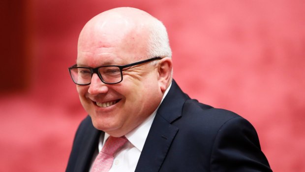 Attorney-General George Brandis in the Senate on Wednesday.