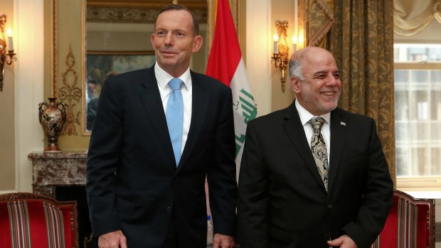 In need of friends: It remains to be seen whether Iraqi Prime Minister Haider al-Abadi, right, with Prime Minister Tony Abbott in New York in September, can reunite his country.