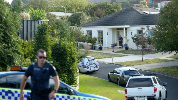 Police were at the Highton home after the discovery of human remains. New details reveal the body was found in a hard-to-reach cavity.