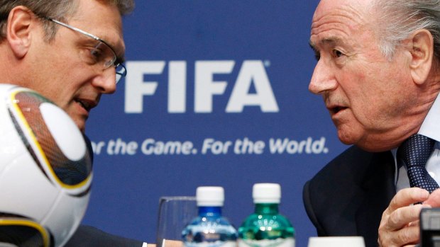 Toppled: Former FIFA powerbrokers Jerome Valcke and Sepp Blatter are just two names to have been brought down.