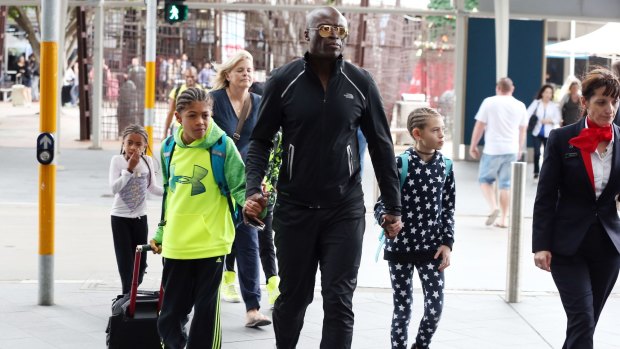 Seal and his children arrive in Sydney.
