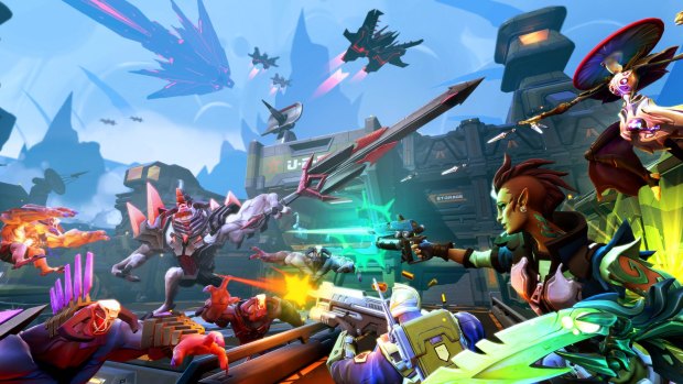 Diverse warriors must put aside their difference to save a dying universe in <i>Battleborn</i>.