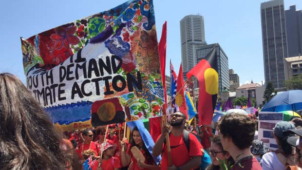 About 45,000 people turned up to walk from the Domain to the Opera House, hoping to make an impression on the policy-makers gathering in Paris to discuss climate change.