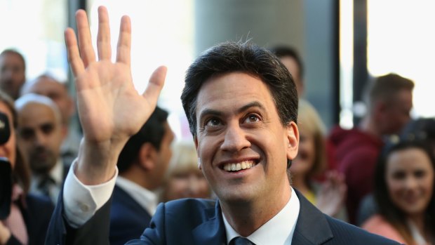 Labour Party leader Ed Miliband on the campaign trail in England.