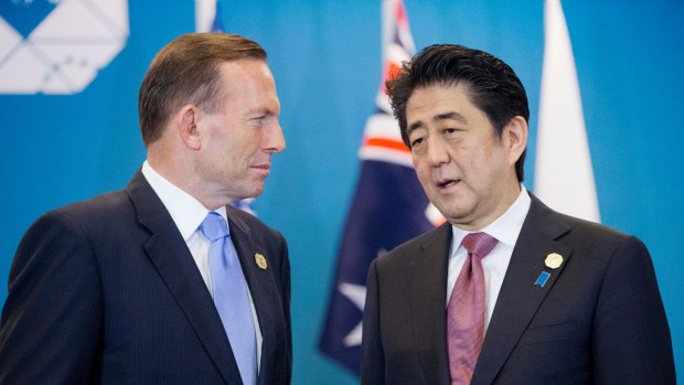 Japanese Prime Minister Shinzo Abe with prime minister Tony Abbott: a done deal?