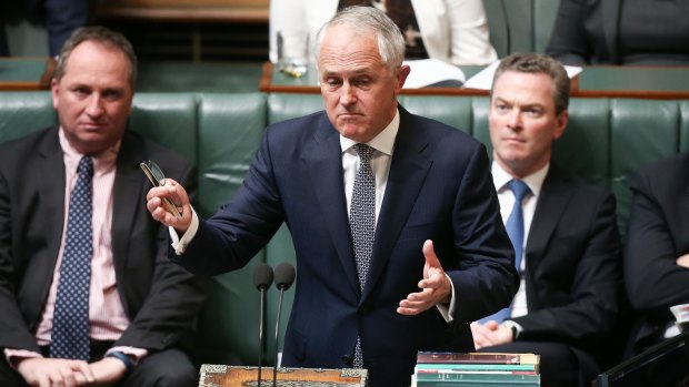 Prime Minister Malcolm Turnbull during question time on Thursday.