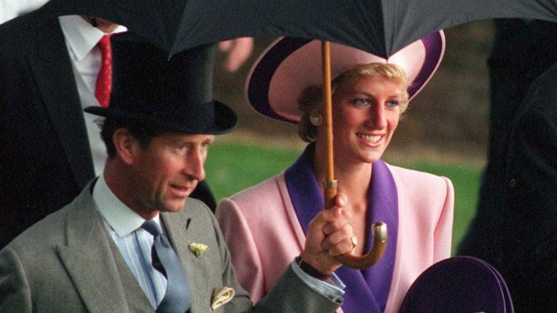Charles and Diana at Royal Ascot in 1990.