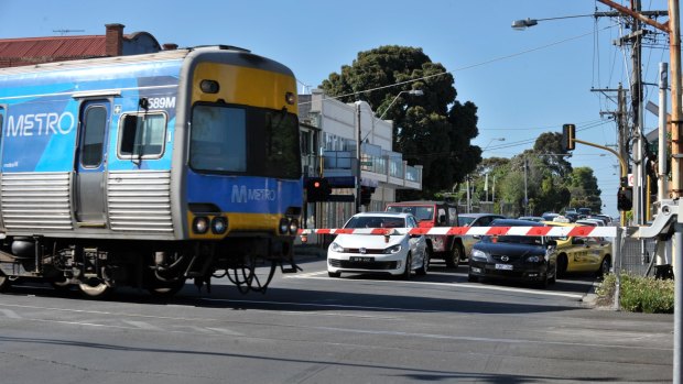 The Murrumbeena Road level crossing, the removal of which may require the services of a spin doctor.