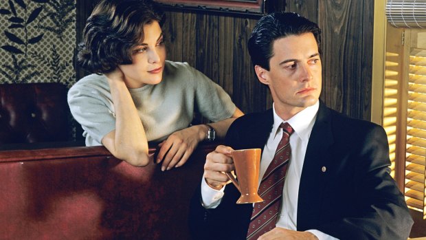 Sherilyn Fenn and Kyle MacLachlan in the original Twin Peaks, an era when four-bedroom terrace houses in Darlinghurst could be had for $330 a week. 