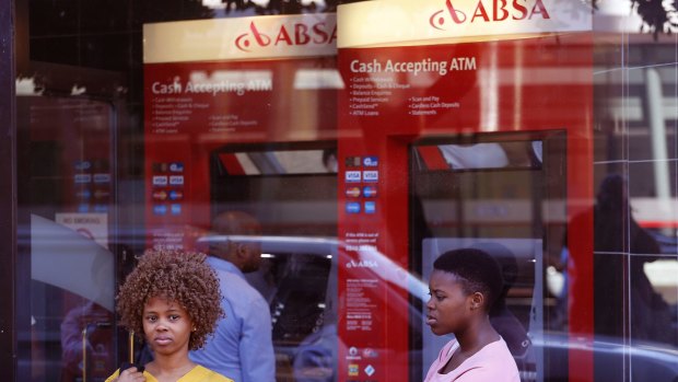 Protests extended to throwing stones at a branch of the ABSA.