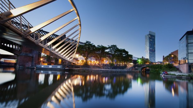 The redeveloped industrial heritage district of Castlefield.
