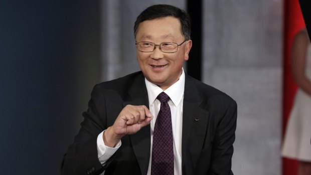 Blackberry CEO John Chen. The company has made a series of acquisitions as it looks to transition from phones to software, although Chen says the phone business could still be made profitable.