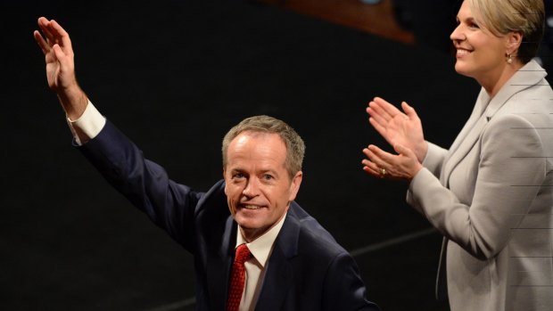 Opposition Leader Bill Shorten arrives at the Australian Labor Party 2016 Federal Election Campaign Launch at the Joan Sutherland Performing Arts Centre, in Penrith, NSW.
