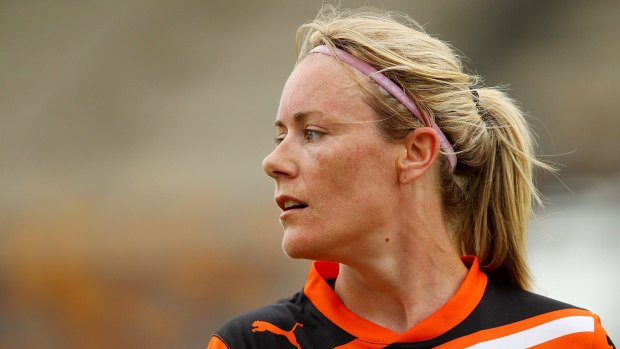 Heading home: New Wanderers signing Joanne Burgess.