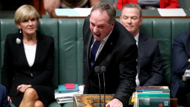 Barnaby Joyce launches his attack on the ''mud-sucking creatures''.