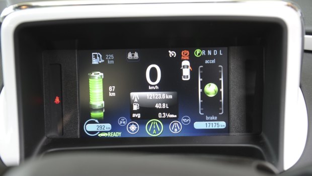 The Holden Volt can travel 68km on a charge and only uses petrol if it runs out of electricity – which is rare.