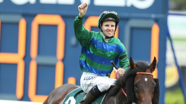 Goodbye for now: Tommy Berry will ride Randwick Guineas winner Inference on his final day in Australia before taking up contract to ride in Hong Kong.