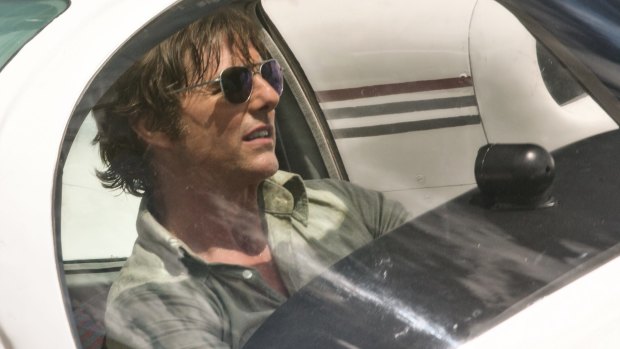 Tom Cruise as pilot Barry Seal in American Made.