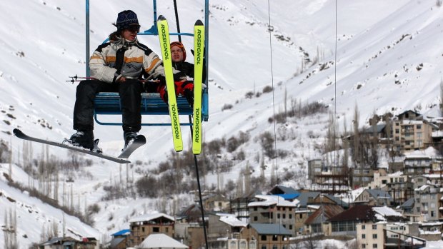 Skiers at the Shemshak resort north of Tehran.