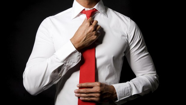 Your red "power tie" may also make you seem angry and aggressive.