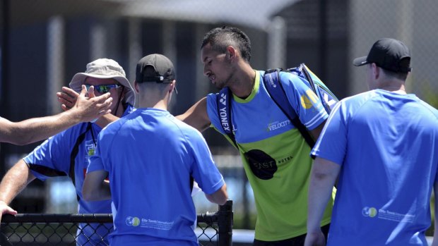 Kyrgios played two doubles matches for the Canberra Velocity.