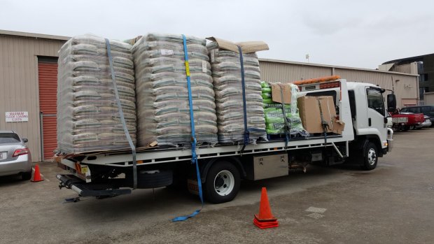 Fertiliser seized from the Acacia Ridge warehouse.