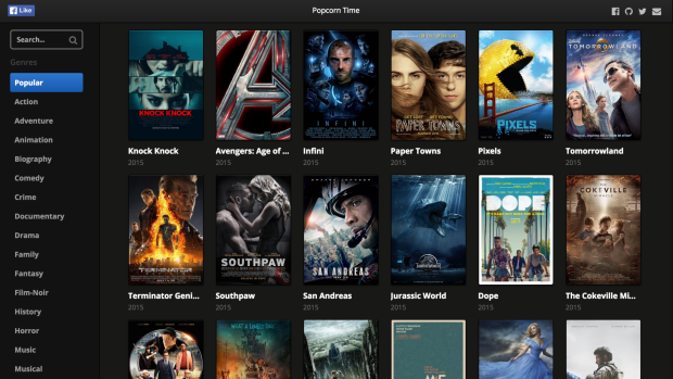 The new Popcorn Time spinoff web app means pirating a recently released film is now just a couple of clicks away.