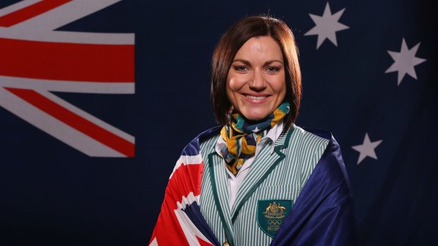 Making peace: Anna Meares has confronted the LA track where she broke her neck before the 2008 Olympics.