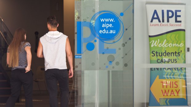Private college AIPE, accused of rorting VET fee-help loans, collapsed last month and went into liquidation.