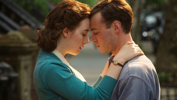 When Eilis (Saoirse Ronan) emigrates to New York, she becomes involved with plumber Tony (Emory Cohen).