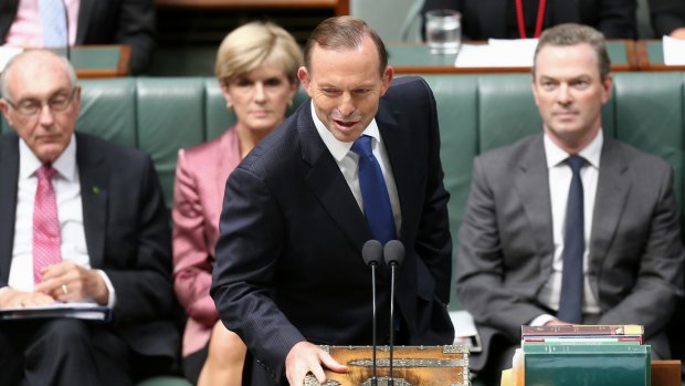 Prime Minister Tony Abbott during question time on Wednesday.