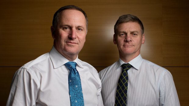 Formidable duo: New Zealand Prime Minister John Key and his deputy, Bill English.