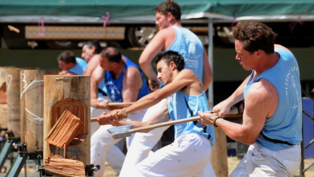 Woodchopping at the Royal Canberra Show.