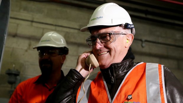 Prime Minister Malcolm Turnbull touring the Snowy Hydro power station earlier this year.