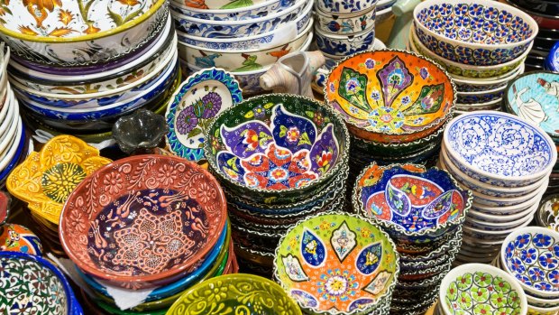 Ceramics from the Grand Bazaar, Turkey.