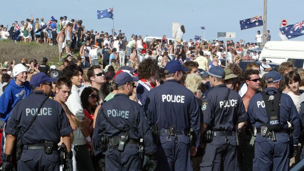 Gangs of youths gathered at North Cronulla Beach in 2005 to "take back the beach". 