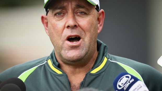 Selection hassles: Darren Lehmann speaks to the media on Tuesday.