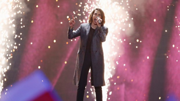 Isaiah representing Australia at Eurovision.