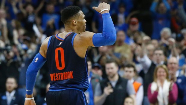 Russell Westbrook starred for the Thunder.