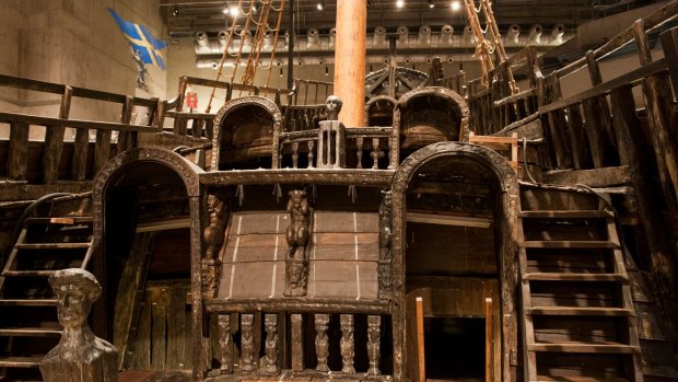 Upper deck (towards the stern) of the Vasa.