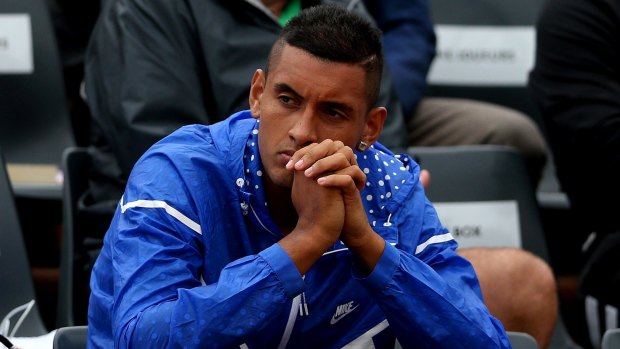 Australia's best tennis player Nick Kyrgios will be praying for sunshine at the French Open this week. 