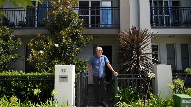 Graham Collins, 60, outside his terrace home at Thorton Estate in Penrith.