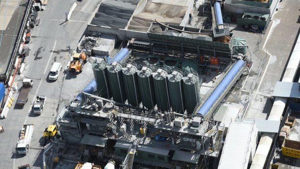 Taking shape: A view from the top of Tower 2 of the Barangaroo South Lend Lease site. 