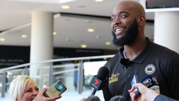 King holds court: Josh Powell admits he doesn't know anything about Australia basketball – except Patty Mills.