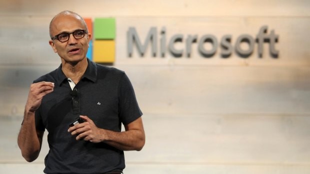 Declining PC sales are hurting Windows sales for Microsoft, whose CEO Satya Nadella is seen here, but the market appears to be stabilising.