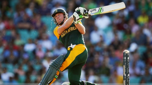 Thanks to A.B. de Villiers, South Africa made 261 in the last 20 overs against the West Indies.